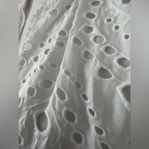 Boss white Bajour eyelet oversized blouse - Picture 10 of 15